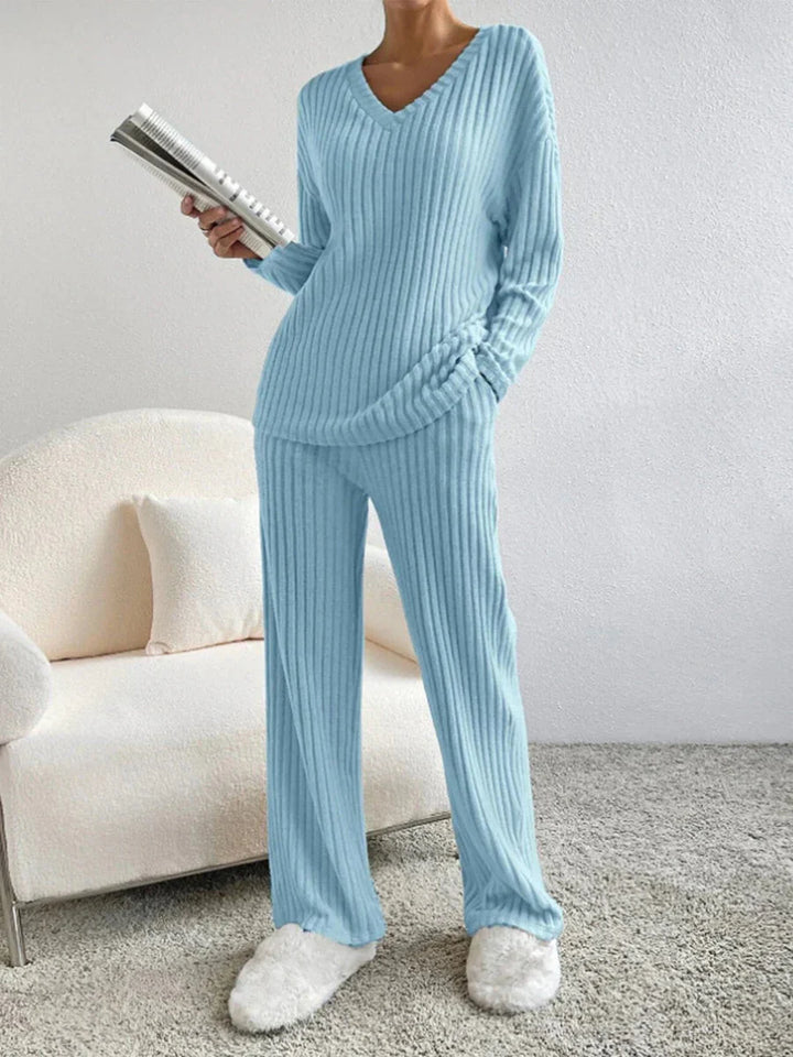 Levoire | Ensemble Rippé Manches Longues Vêtements De Détente Femme Vêtements Femme