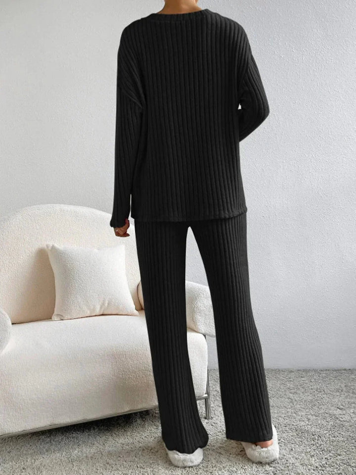 Levoire | Ensemble Rippé Manches Longues Vêtements De Détente Femme Vêtements Femme