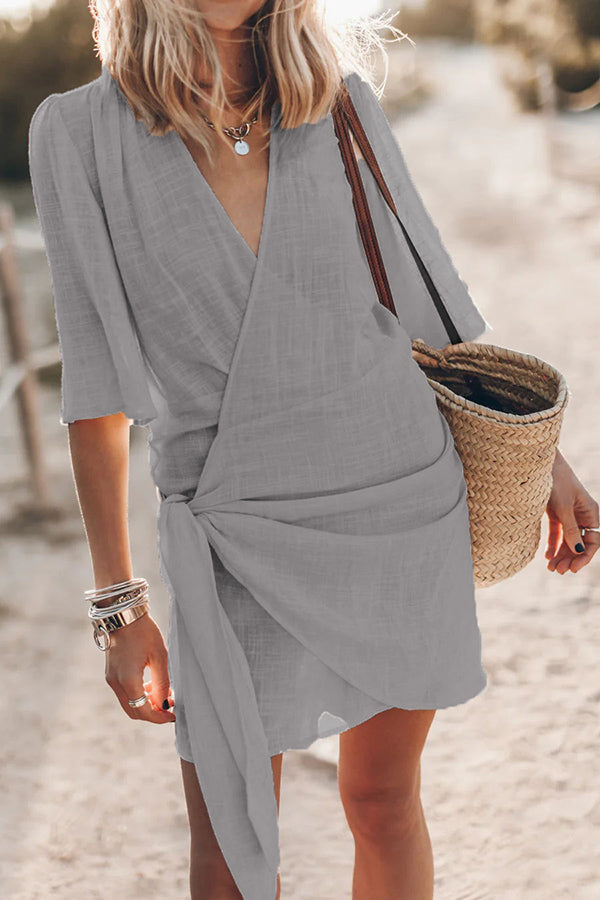 Levoire | Coton Lin Robe Enveloppante