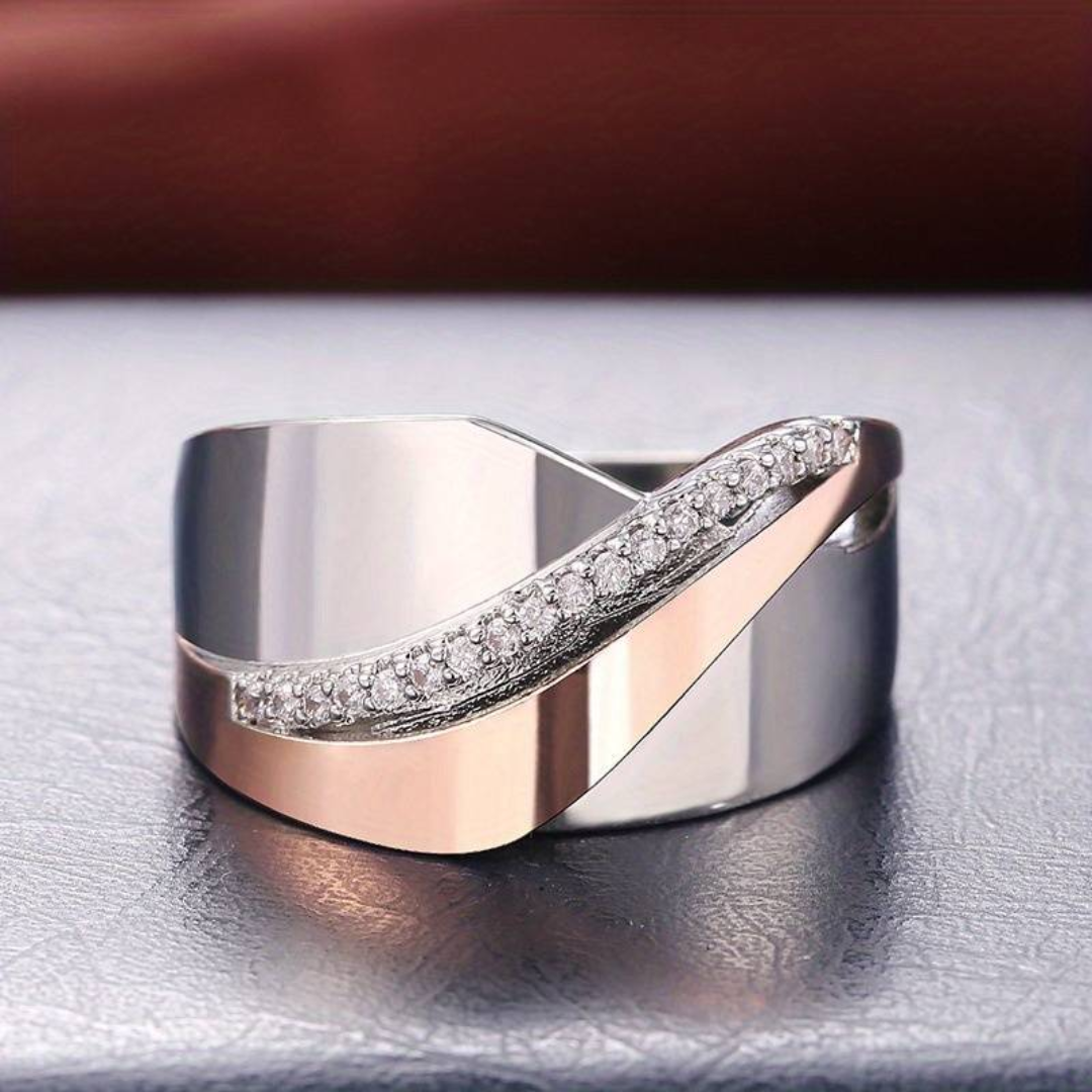 Levoire | Vignoble Bague En Or Rosé Et Zirconium Argent 10