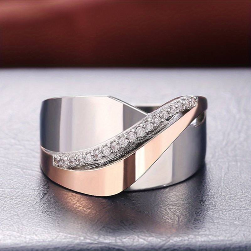 Levoire | Vignoble Bague En Or Rosé Et Zirconium Argent