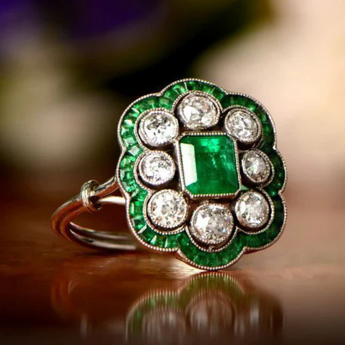 Levoire | Collecte De Vin Vert Émeraude Bague Or