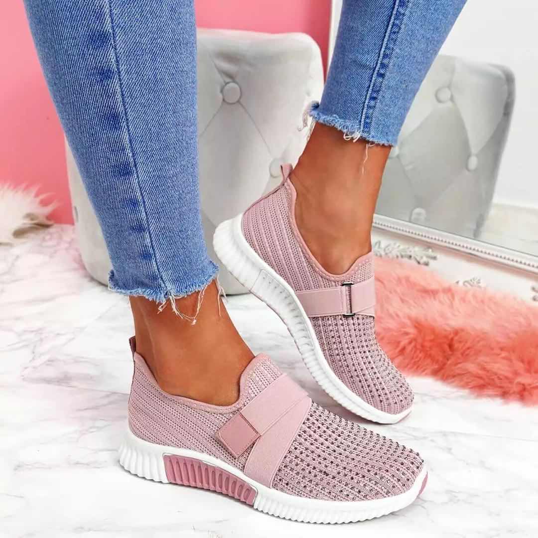 Levoire | Baskets À Lanières Confortables & Tendance Rose