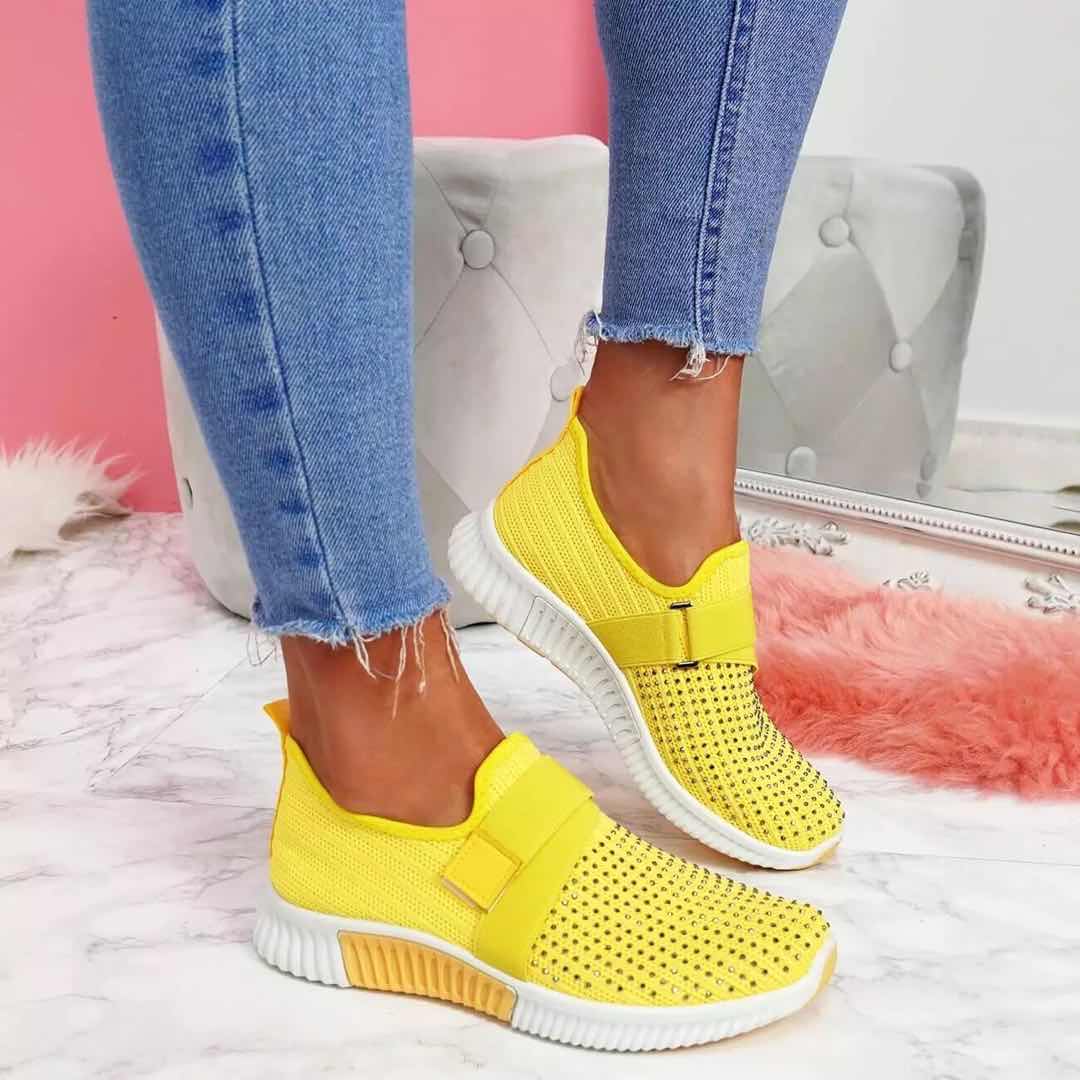 Levoire | Baskets À Lanières Confortables & Tendance Jaune