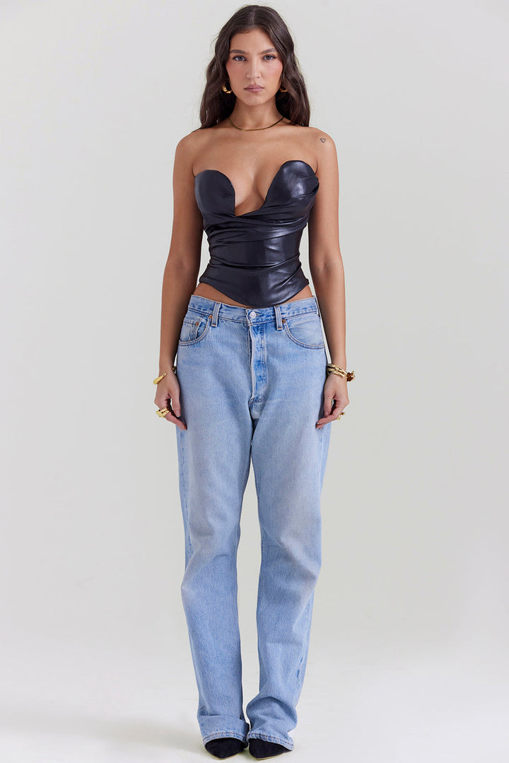 Levoire | Luxe Végétalien Cuir Corset Haut