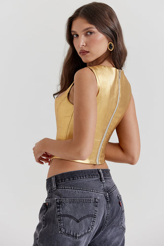 Levoire | Top Corset Doré Du Public