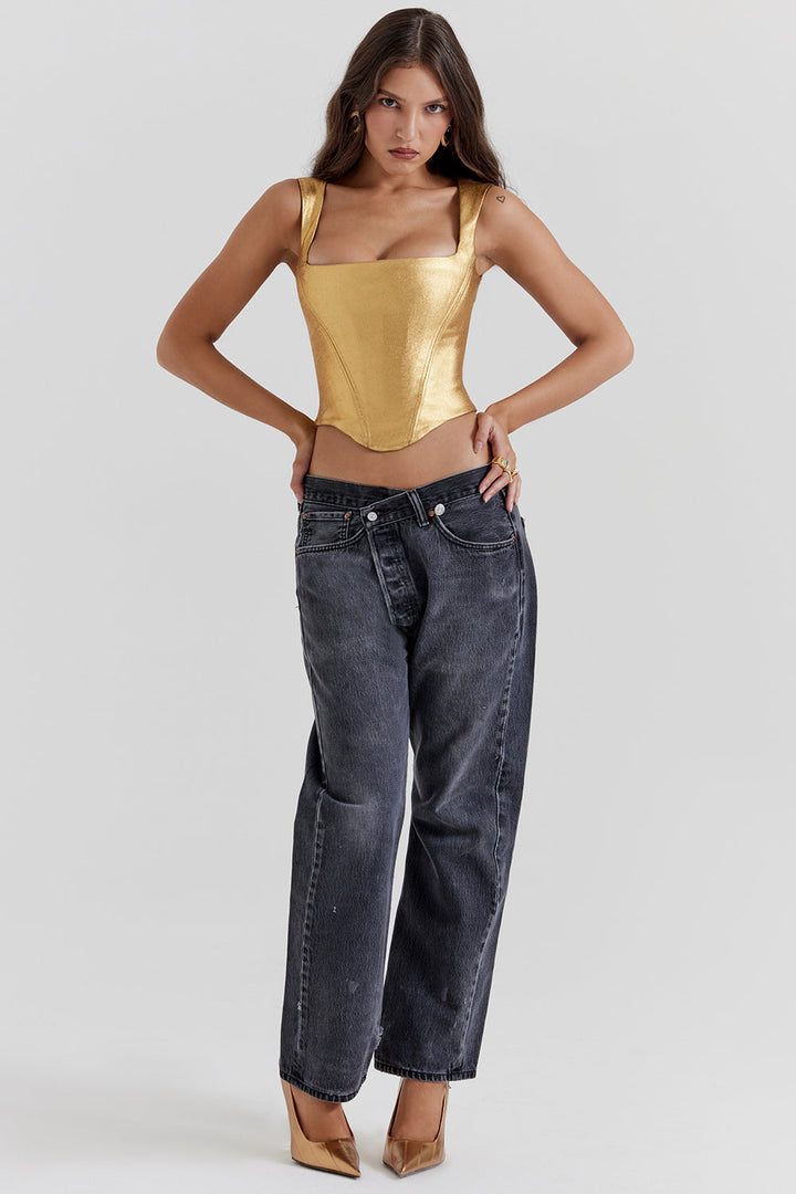 Levoire | Top Corset Doré Du Public