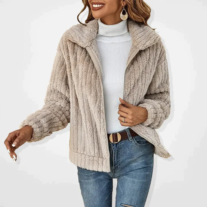 Levoire | Veste En Polaire Luxueuse Pour Femmes Abricot