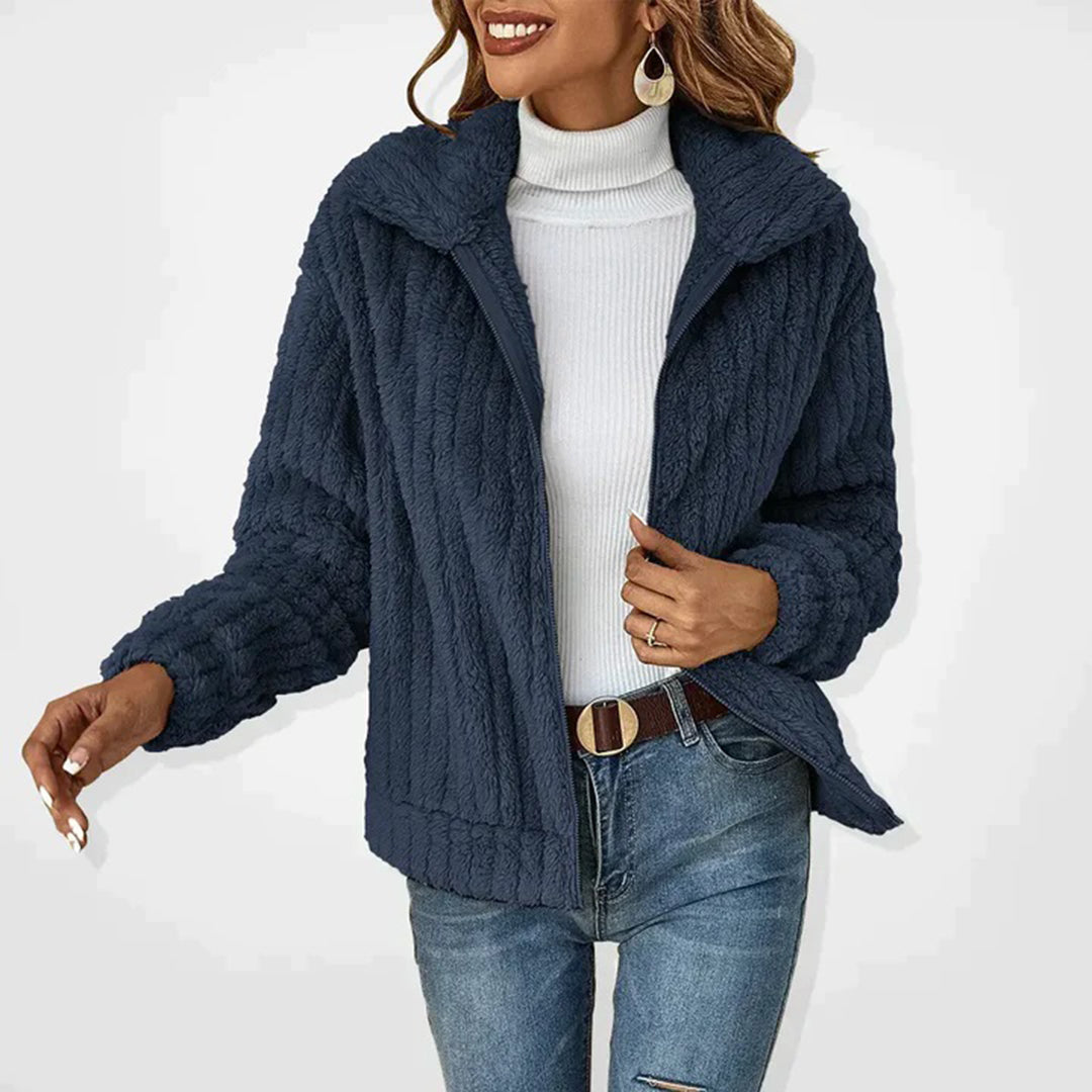 Levoire | Veste En Polaire Luxueuse Pour Femmes Bleu marine