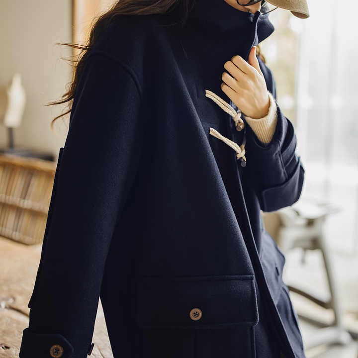 Levoire | Manteau Élégant Mi-Long Avec Boutons En Bois