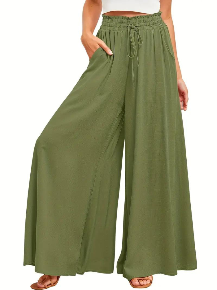 Levoire | Pantalon En Lin Femmes Décontracté Taille Haute Pantalon Pour L'Été