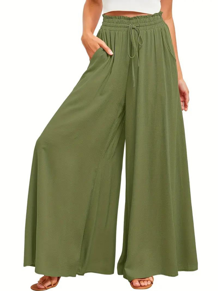 Levoire | Pantalon En Lin Femmes Décontracté Taille Haute Pantalon Pour L'Été