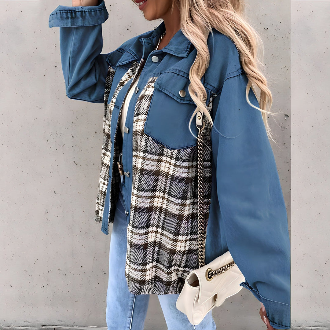 Levoire | Veste À Carreaux Tendance En Grande Taille Pour Femmes