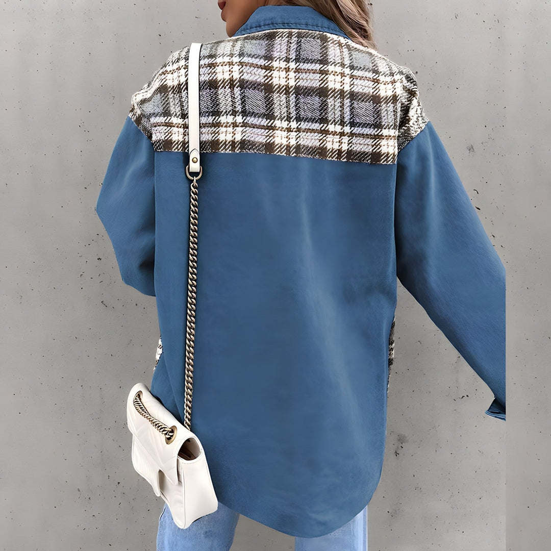 Levoire | Veste À Carreaux Tendance Grande Taille Pour Femmes