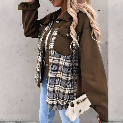 Levoire | Veste À Carreaux Tendance En Grande Taille Pour Femmes