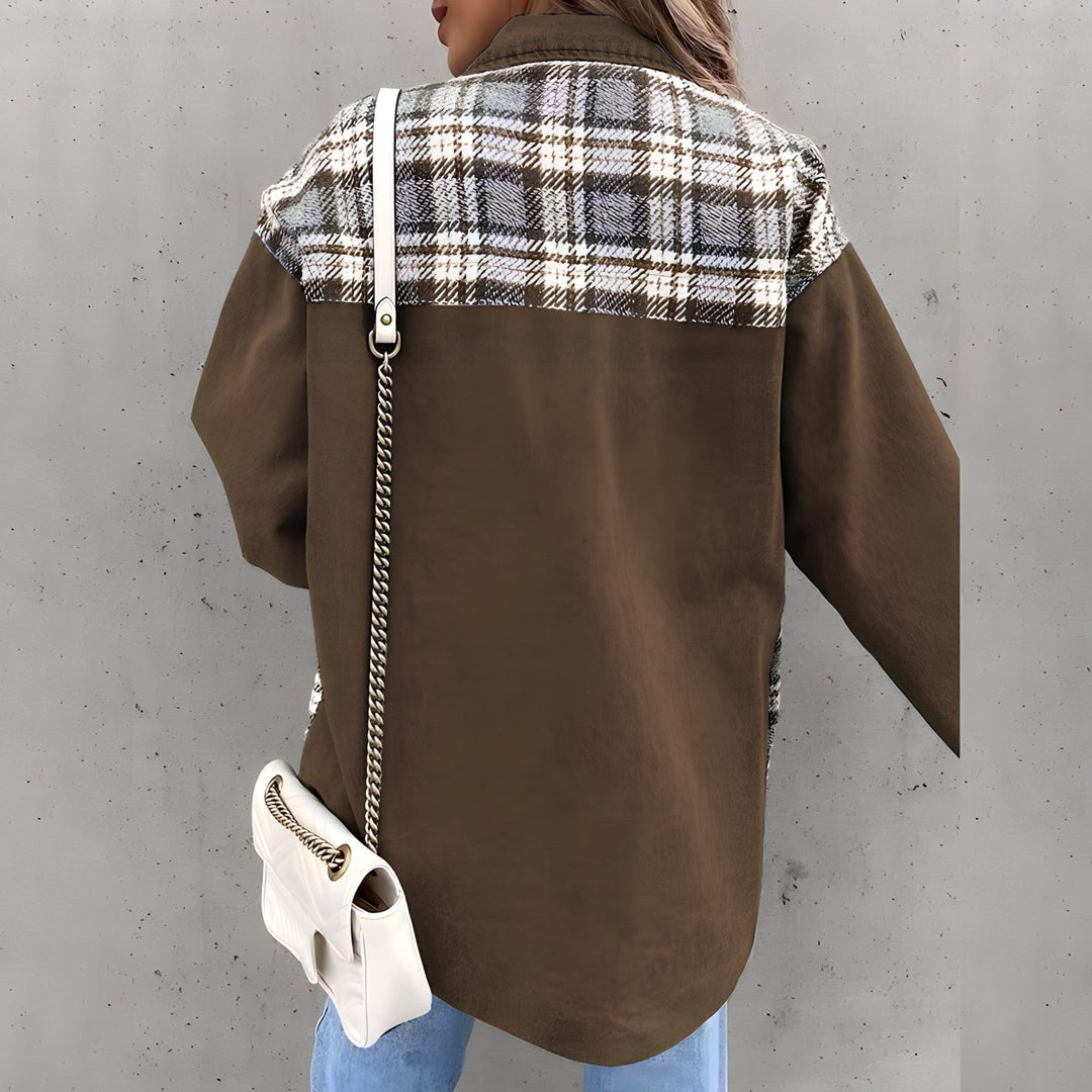 Levoire | Veste À Carreaux Tendance En Grande Taille Pour Femmes