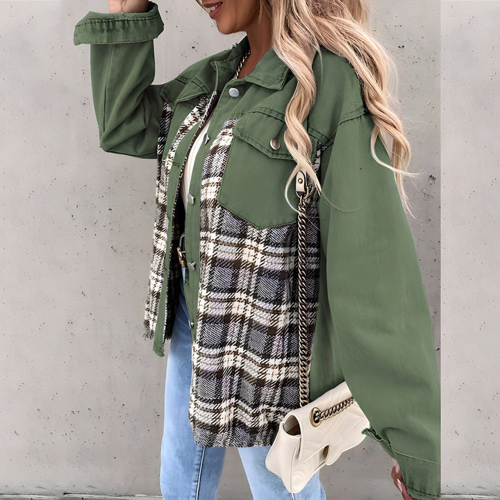 Levoire | Veste À Carreaux Tendance Grande Taille Pour Femmes