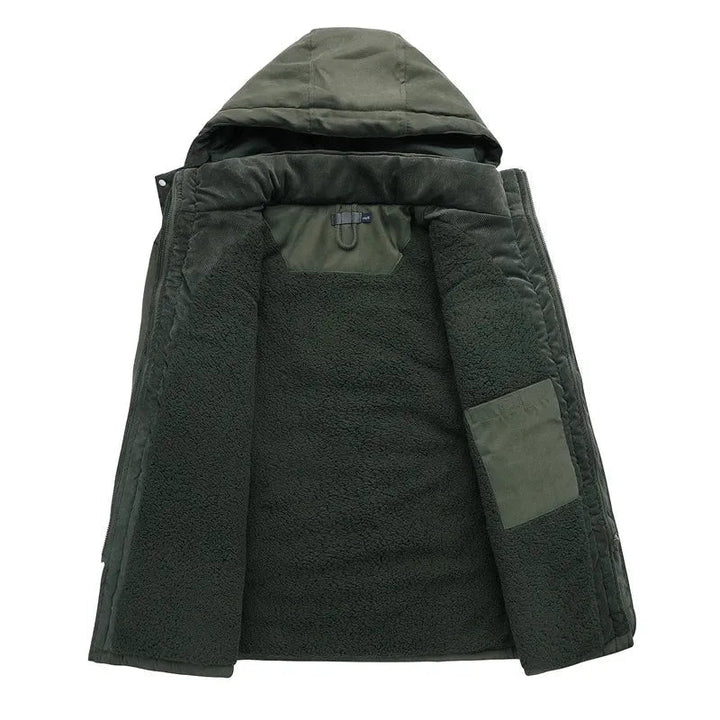 Levoire | Manches Longues Plusieurs Poches Feutre Capuche Parka Veste