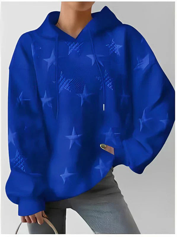 Levoire | Sweat À Capuche Pour Femmes Avec Impression D'Étoile Bleu
