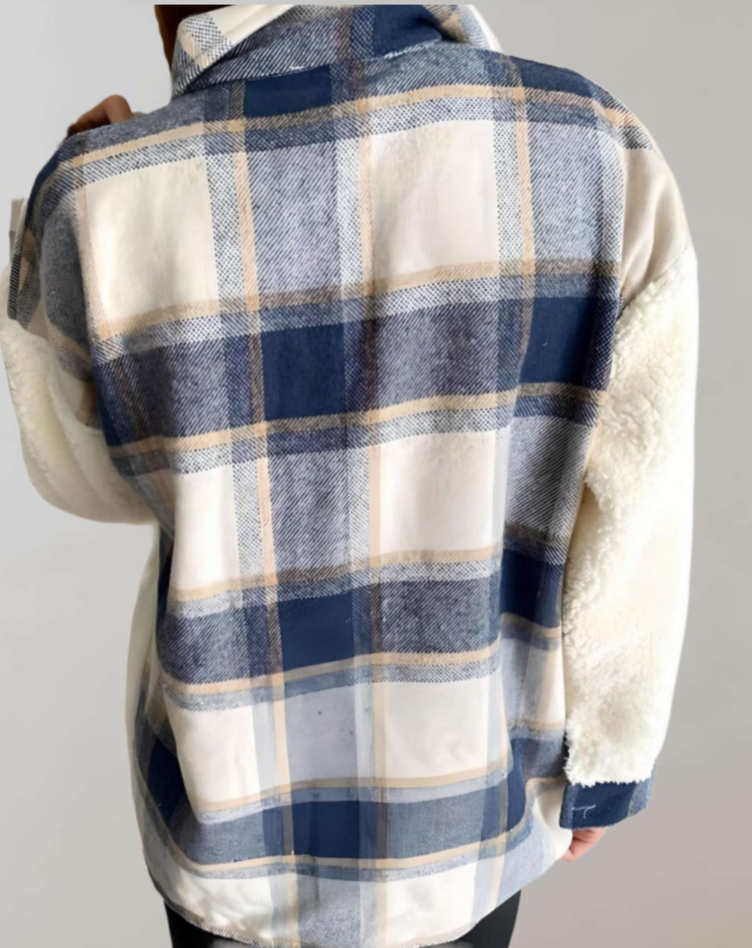 Levoire | Veste En Polaire À Manches Longues À Carreaux Avec Boutons Et Poches