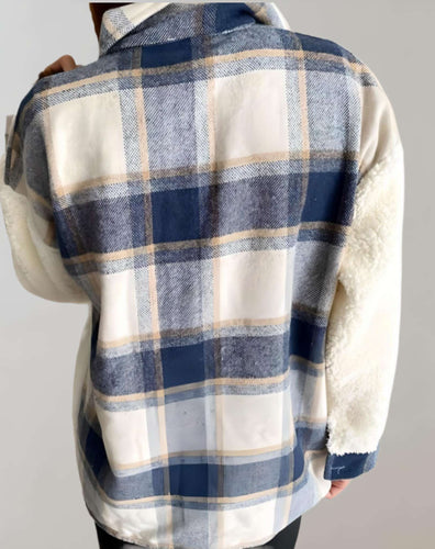 Levoire | Veste En Polaire À Manches Longues À Carreaux Avec Boutons Et Poches