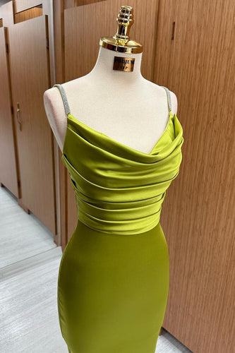 Levoire | Robe Midi à Col Châle Verte