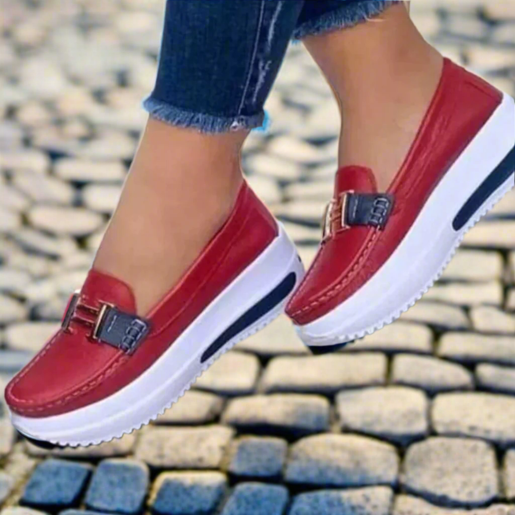 Levoire | Chaussures De Confort Orthopédique Élégantes Rouge