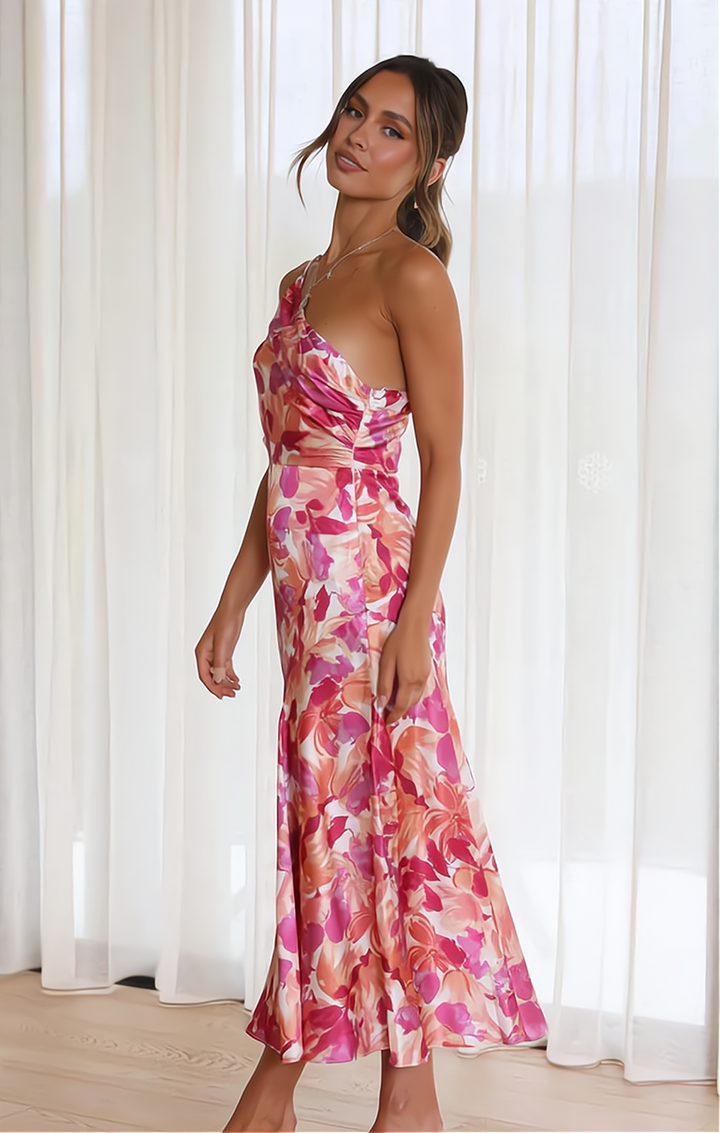 Levoire | Robe à fleurs avec bretelles spaghetti