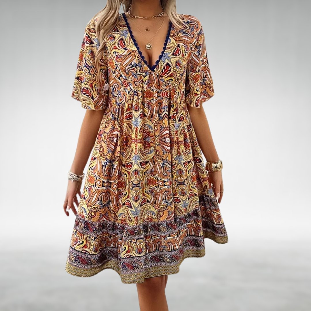 Levoire | Robe Boho Swing Jaune