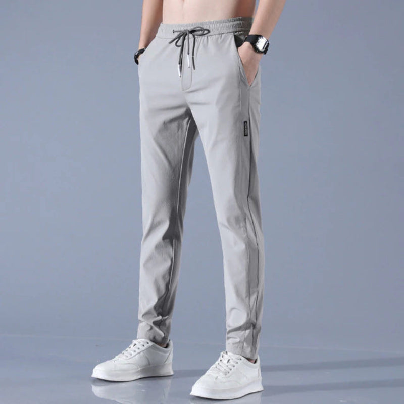 Levoire | Ice Silk Slim Fit Pantalon pour Hommes Gris