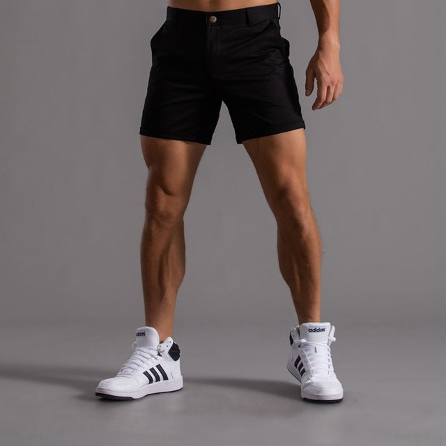 Levoire | Classiques Chino-Shorts En Coton Pour Hommes Noir