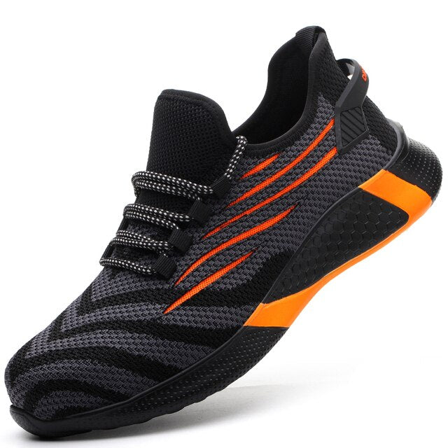 Levoire | Chaussures De Sécurité Pour Hommes Avec Un Large Support Pour Les Orteils Orange