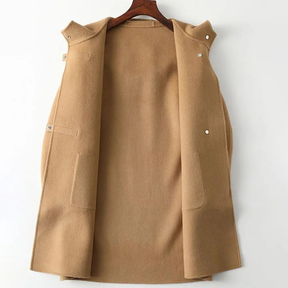 Levoire | Veste à capuche réversible en cachemire à manches longues