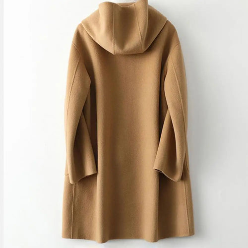Levoire | Veste à capuche réversible en cachemire à manches longues