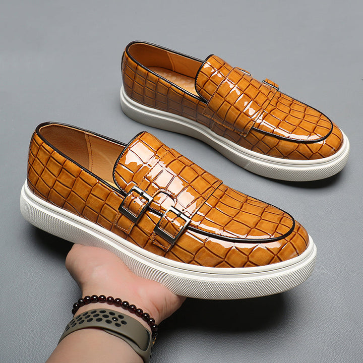 Levoire | Mocassins Double Boucle Tendance Sur Semelle Blanche