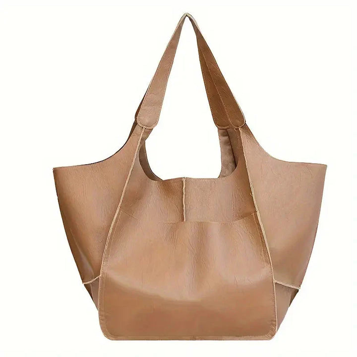 Levoire | Sac À Bandoulière Grand Cuir Pu Doux Tote Bag Léger Kaki