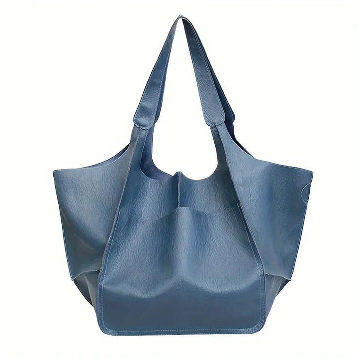 Levoire | Sac À Bandoulière Grand Cuir Pu Doux Tote Bag Bleu