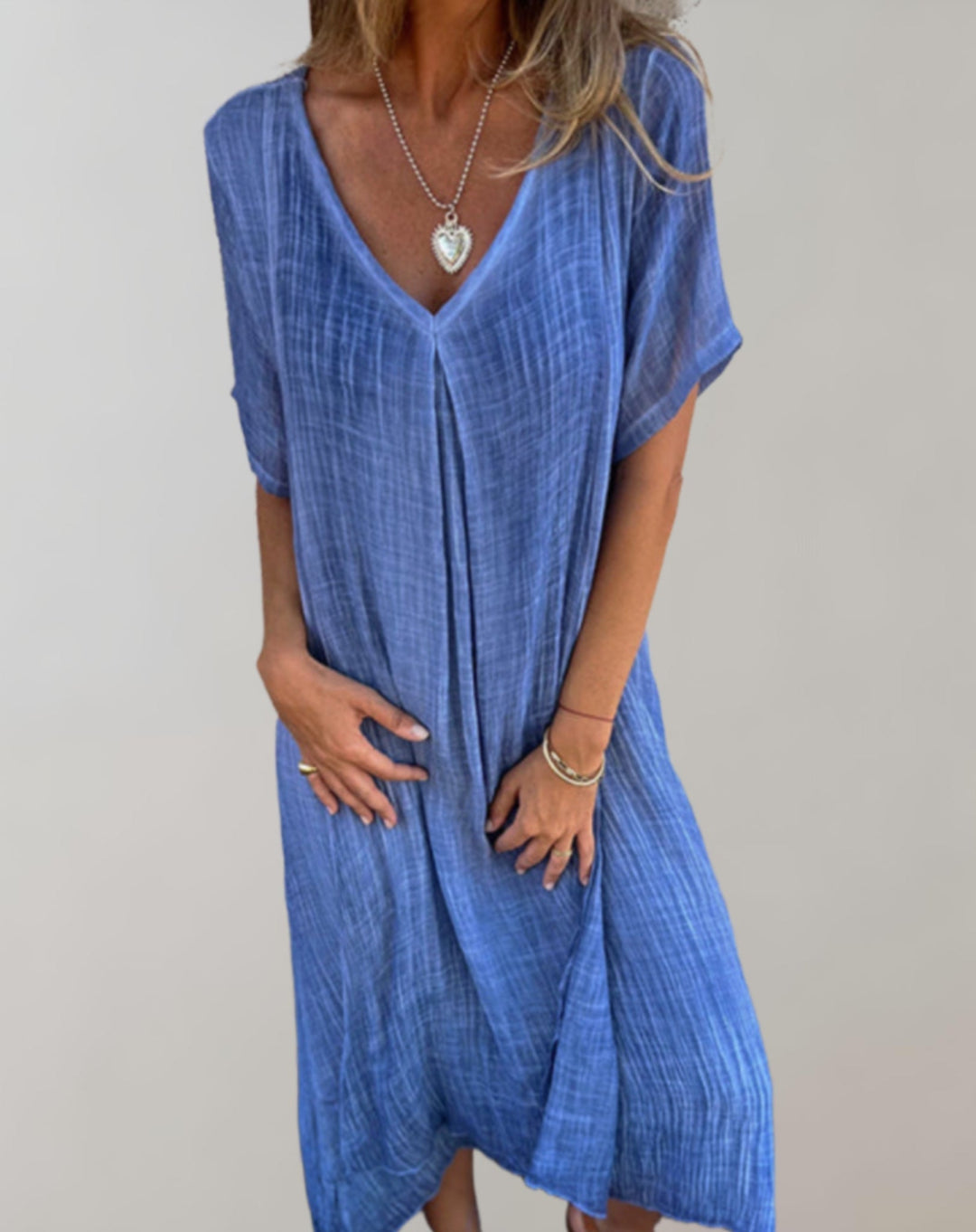 Levoire | Robe Maxi D'Été Sans Bretelles Robe D'Été Gratuite Bleu