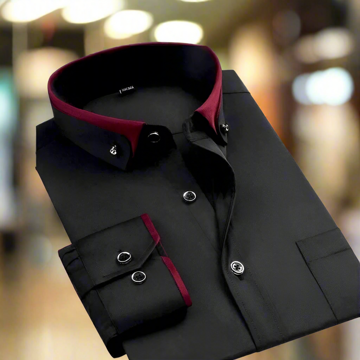 Levoire | Chemise Classique À Manches Longues Noir
