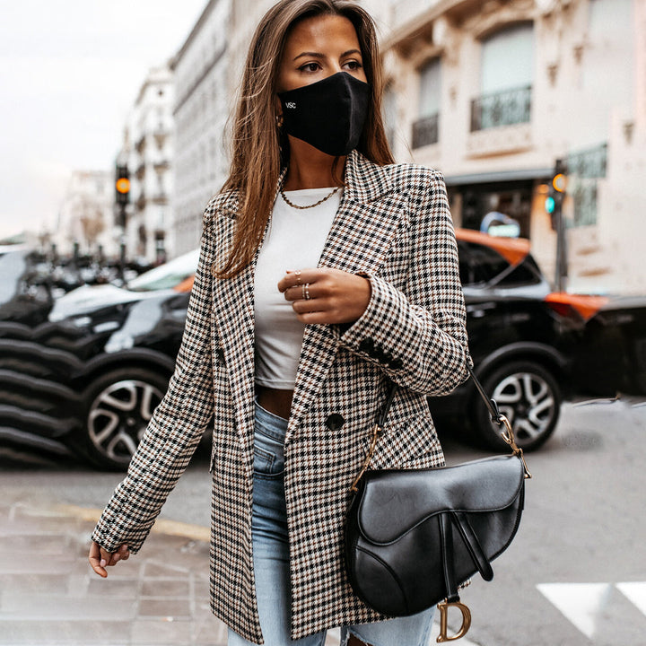 Levoire | Blazer Élégant Classique À Motif Écossais