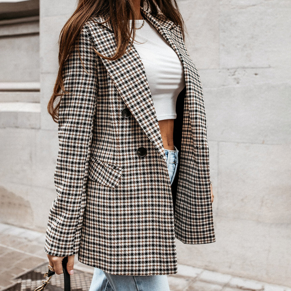 Levoire | Blazer Élégant Classique À Motif Écossais