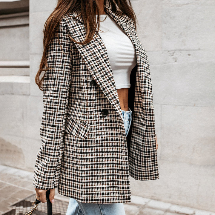Levoire | Blazer Élégant Classique À Motif Écossais