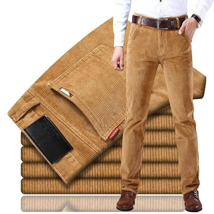 Levoire | Pantalons En Velours Côtelé Pour Hommes Brun clair