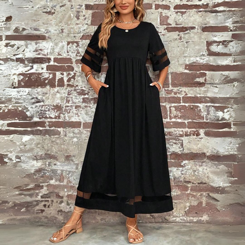 Levoire | Robe Couvrant Le Ventre Manches Courtes Robe En A Robe Élégante