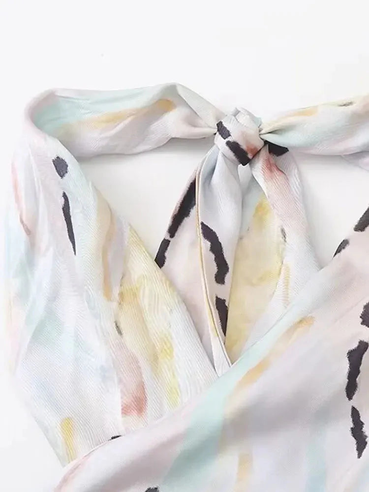 Levoire | Élégante Robe D'Été Sans Manches À Nouer Derrière Le Cou