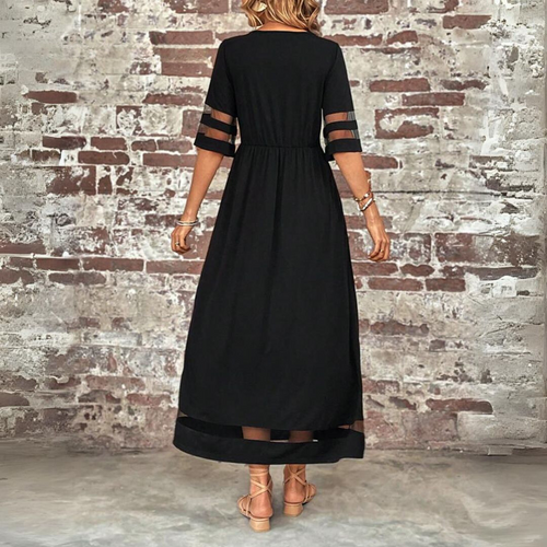 Levoire | Robe À Manches Mi-Longues Avec Poches Robe En A Robe Élégante