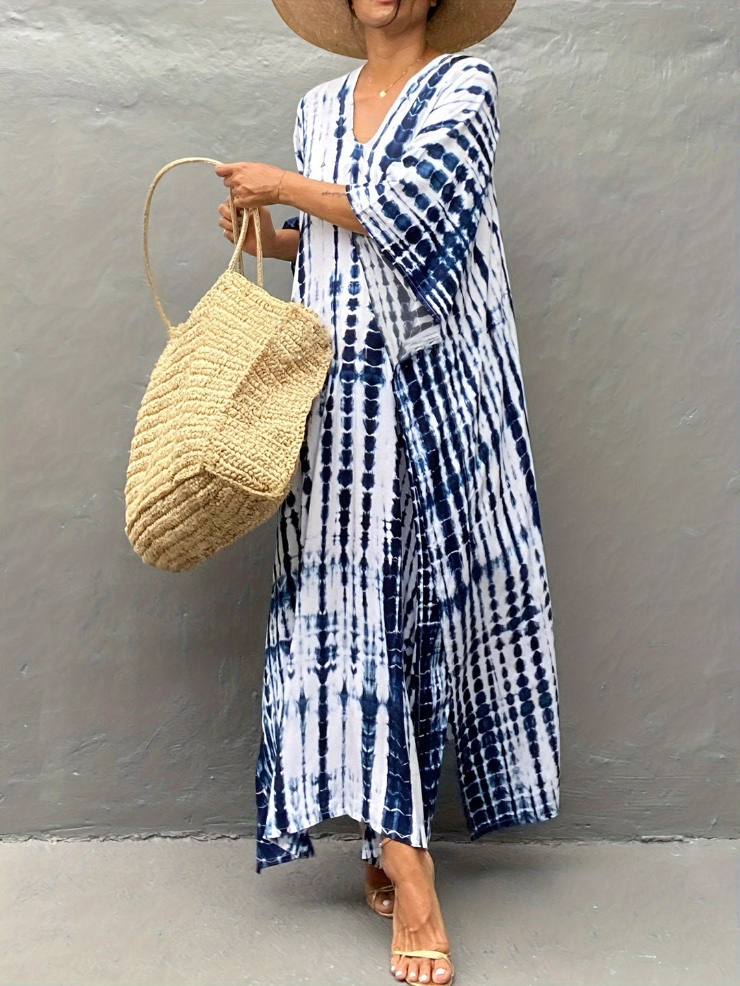 Levoire | Robe Coupe Ample Manches Courtes Robe D'Été Robe Boho