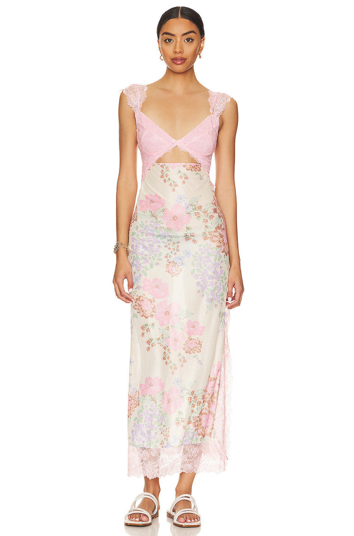 Levoire | Robe Dos Ouvert Sans Manches Robe Découpée Robe D'Été Rosa