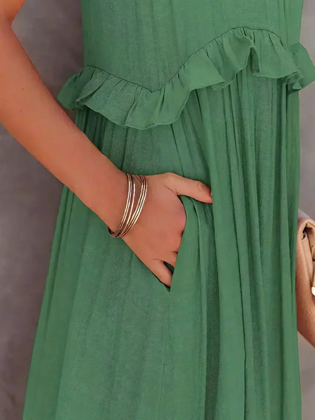 Levoire | Robe À Volants Halterneck Sans Manches Robe Fluide Robe De Plage