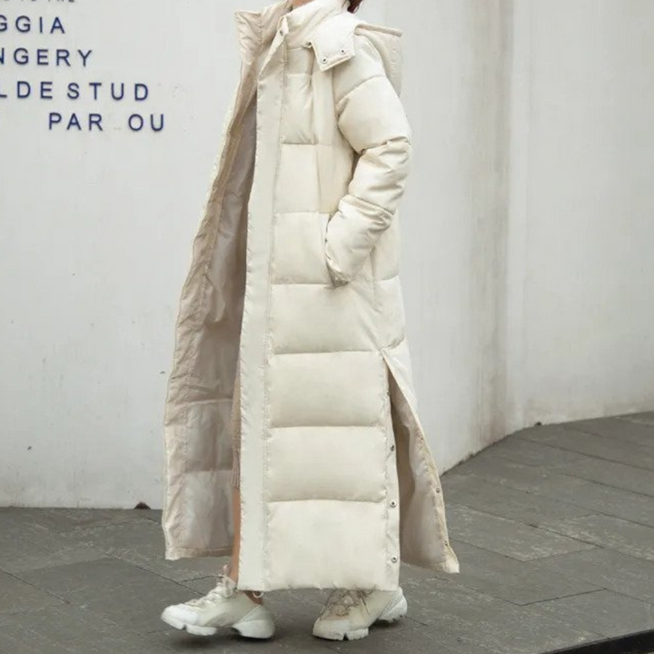 Levoire | Manteau matelassé long pour femmes pour l'hiver Beige